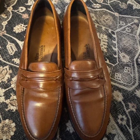 Men\'s Allen Edmonds Barrington Leather Dress Loafers Shoes Brown Size 11 E main image 5